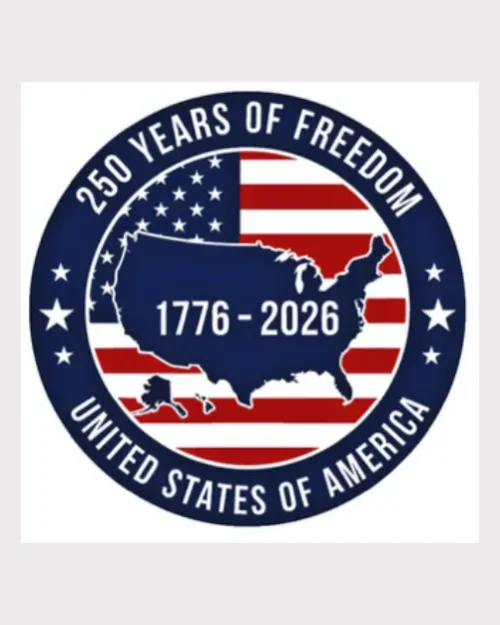 USA Flag Vinyl Decal Sticker for 250th Birthday Anniversary Patriotic Freedom