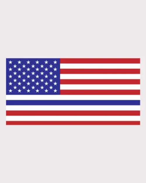 USA Flag with Blue Line for Police Vinyl Decal Sticker Back the Blue